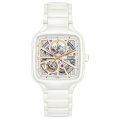 RADO True Square Automatic Open Heart (WHITE GOLD)