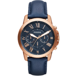 FOSSIL GRANT CRONOGRAPH NAVY LEATHER