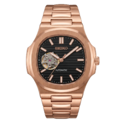 SEIKO MOD NAUTILUS SILVER GOLD BLACK